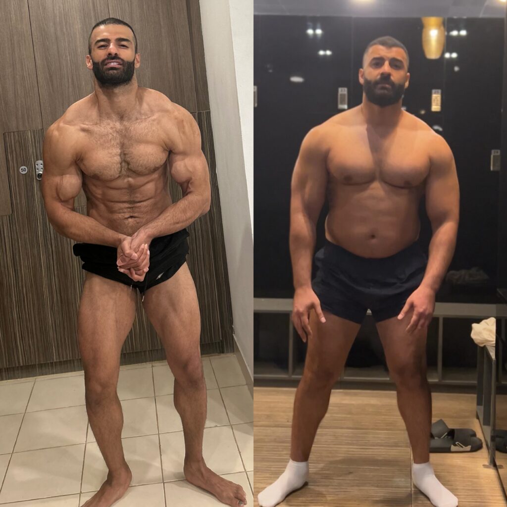 Tariq Taqi’s side-by-side physique transformation photographs